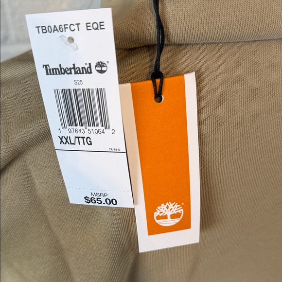 Timberland Beige and Navy Half-Zip Sweatshirt - Picture 3 of 3